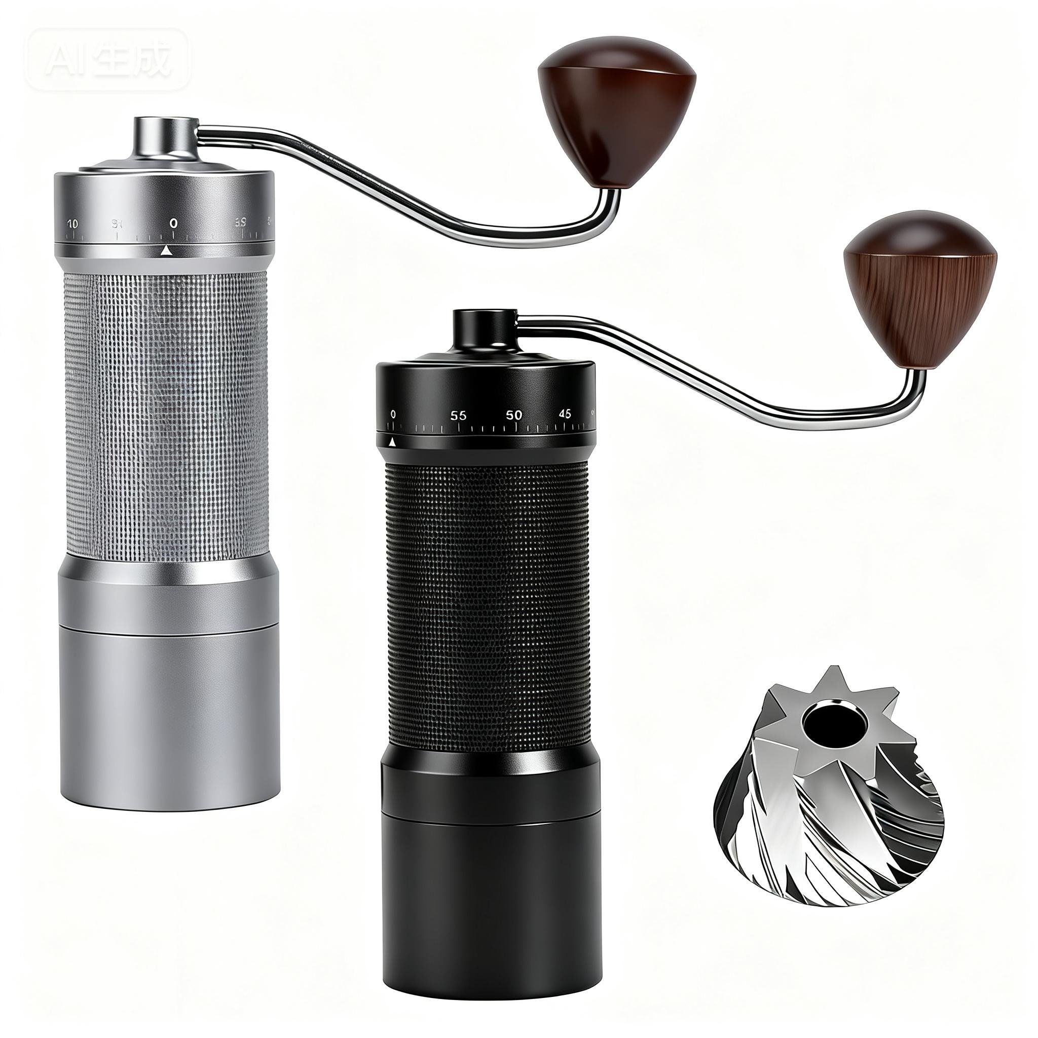 Coffee Grinder Burr - Macinacaffè Manuale Magnetico con 60 Livelli