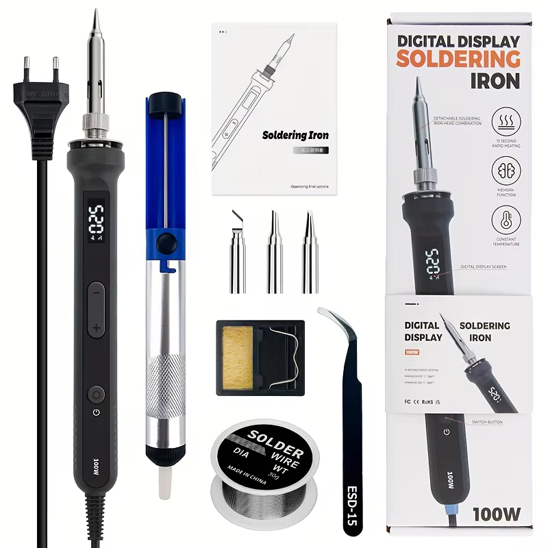 Fondue Set Electric - Kit Saldatore Digitale 100W con Temperatura