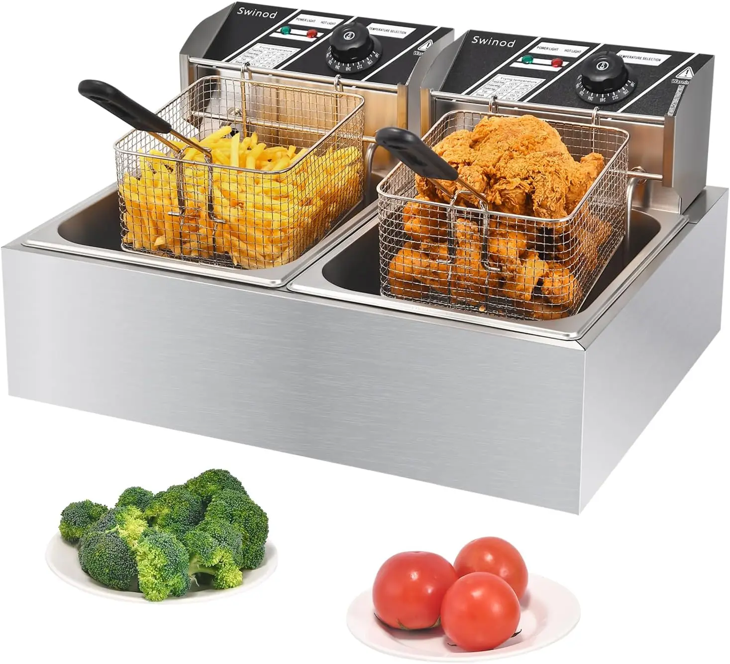 Deep Fryer Stainless - Friggitrice Elettrica Commerciale da Banco con