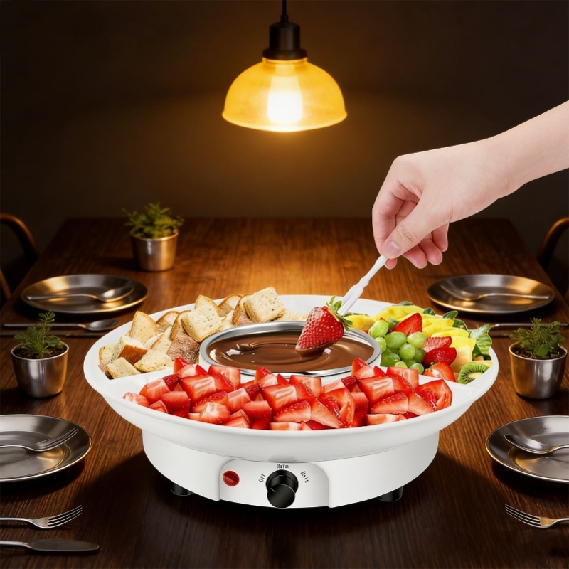 Fondue Set Electric - Set Elettrico per Fonduta, Kit per