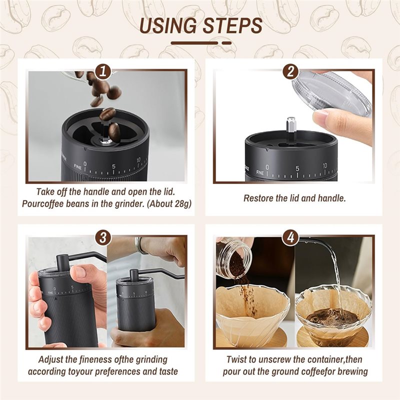 Macinacaffè manuale portatile  - Coffee Grinder Burr recensione e prezzo
