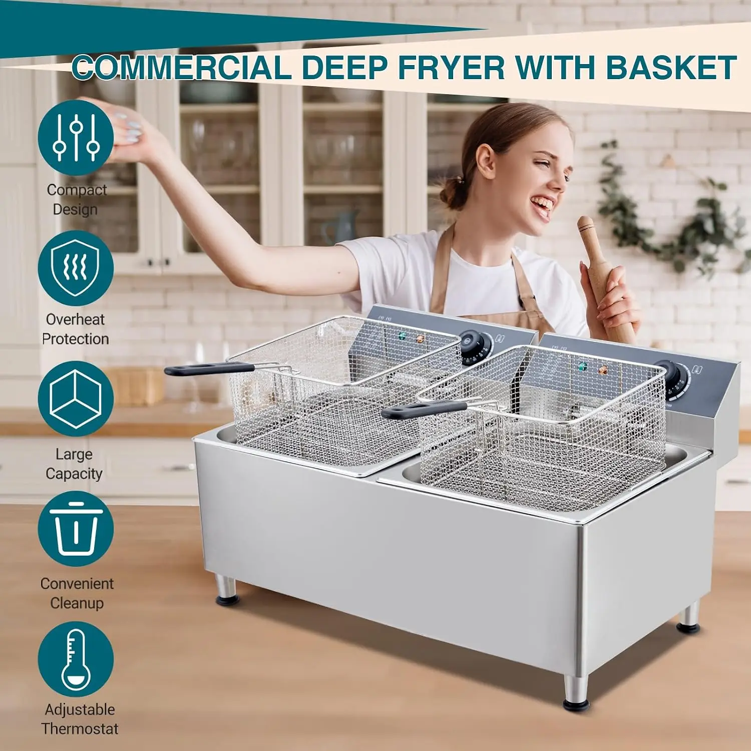 Friggitrice Elettrica Commerci - Deep Fryer Stainless recensione e prezzo